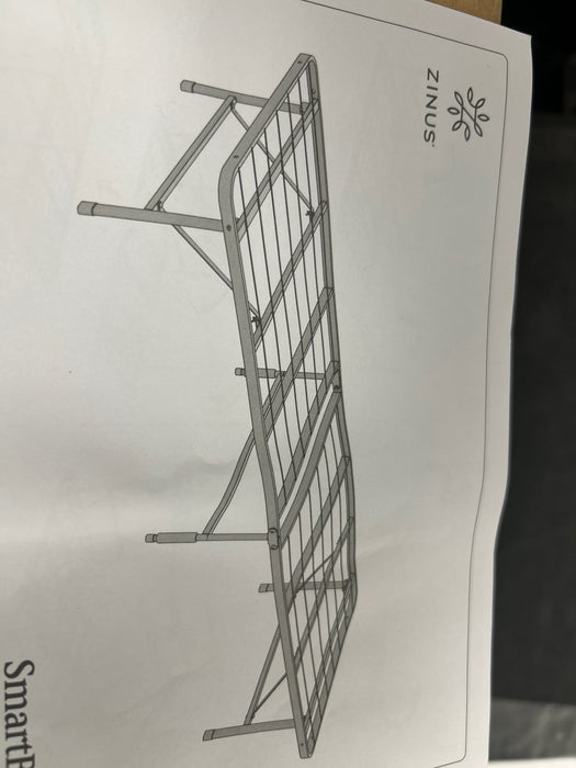 Zinus Spa Sensations 14" Smartbase® Adjustable Tool-Free Setup Bed Frame, Adult, Queen to King - new