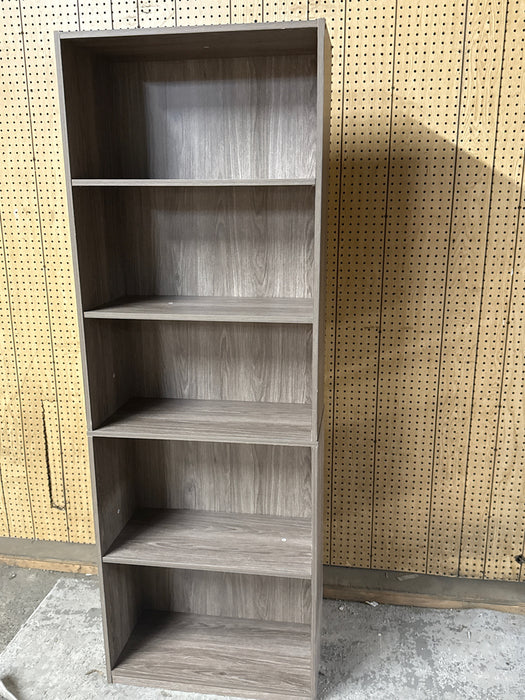 Mainstays 5-Shelf Bookcase with Adjustable Shelves, Rustic Oak - new