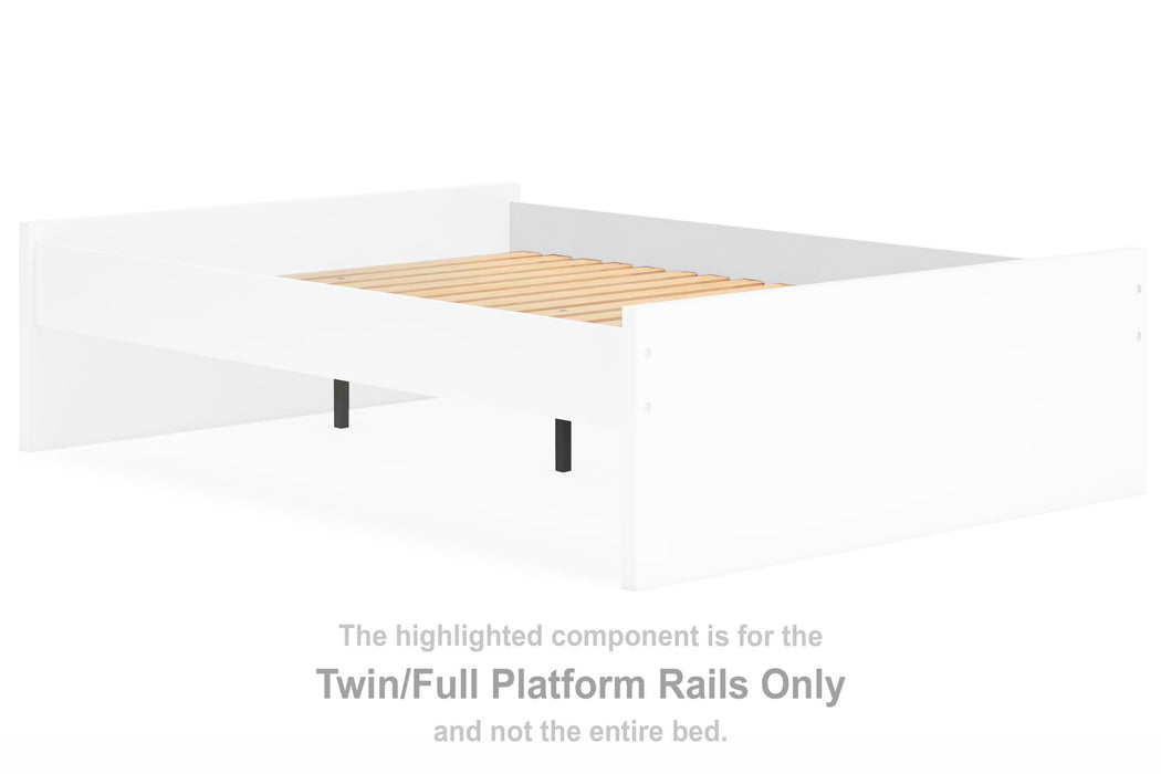 Onita White Twin/Full Platform Rails