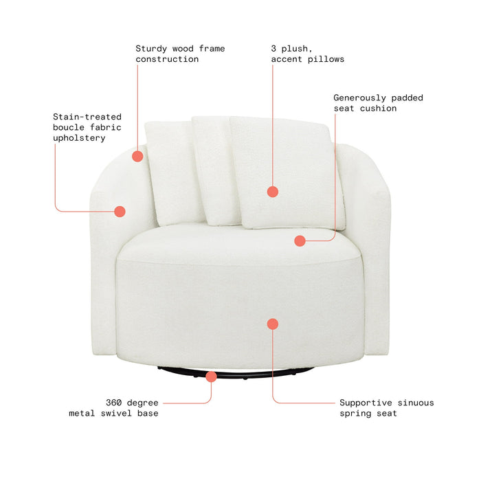 Beautiful Drew Chair by Drew Barrymore, Cream Boucle - open_box