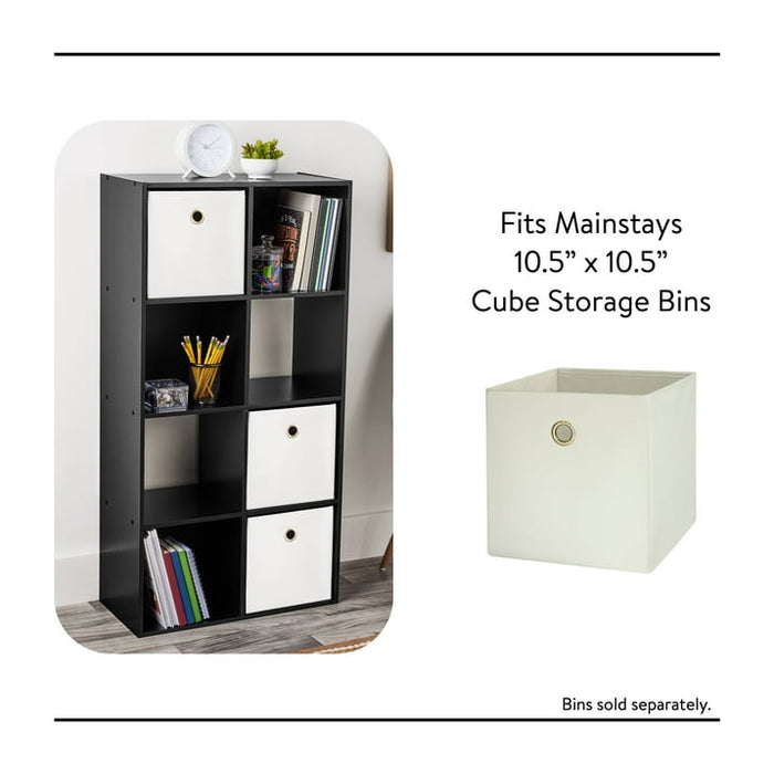 Mainstays 8 Cube Storage Organizer, Black - new