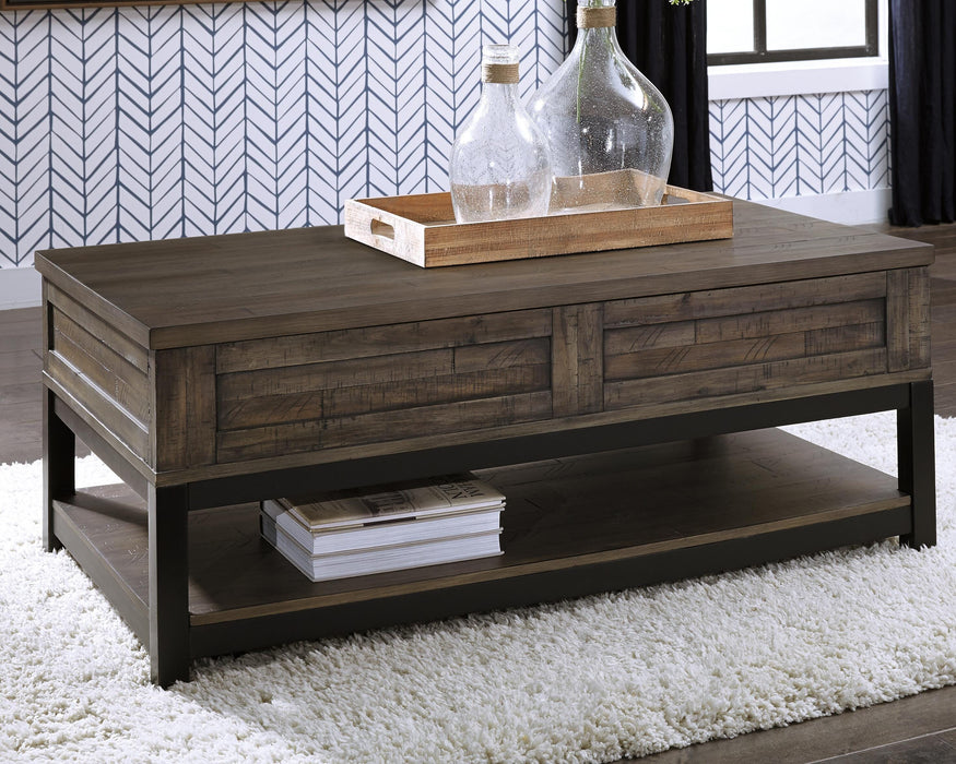 Johurst Grayish Brown LIFT TOP COCKTAIL TABLE