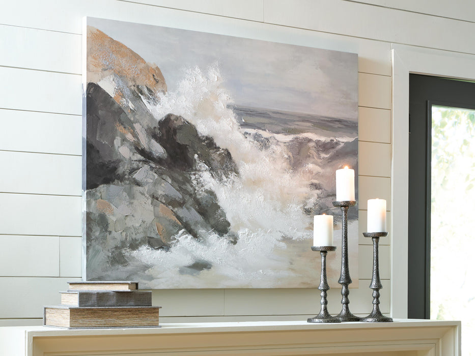 Worthner Tan/Gray/White Wall Art