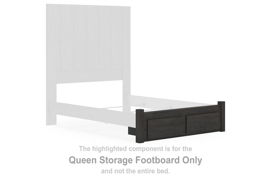 Parlayon Charcoal Queen Storage Footboard