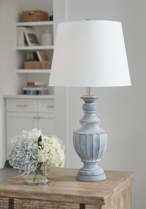 Cylerick Antique Blue Terracotta Table Lamp (1/CN)