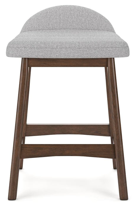Lyncott Light Gray/Brown Lyncott Counter Height Bar Stool