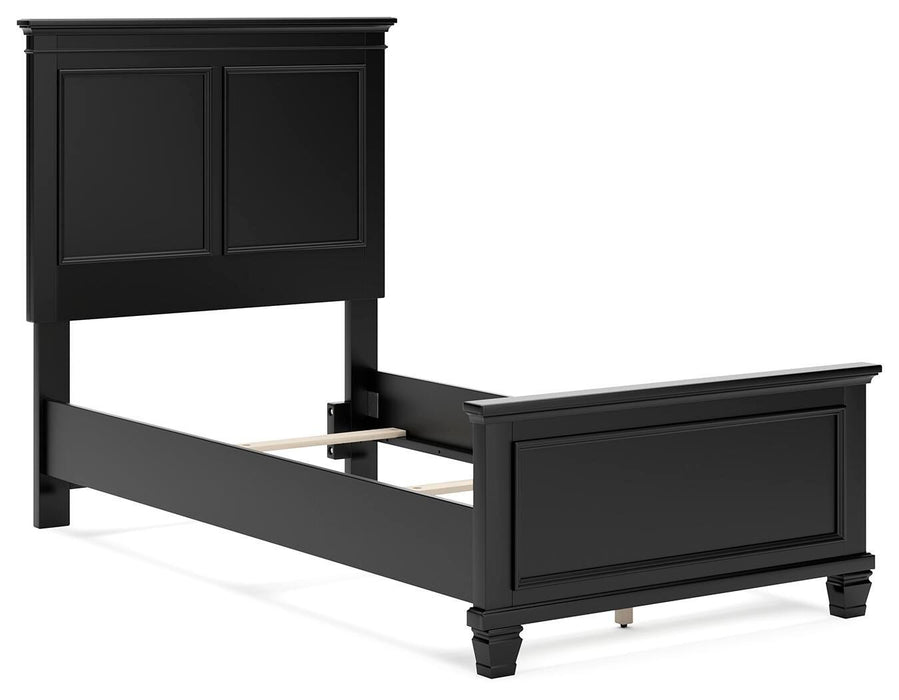 Lanolee Black Lanolee Twin Panel Bed