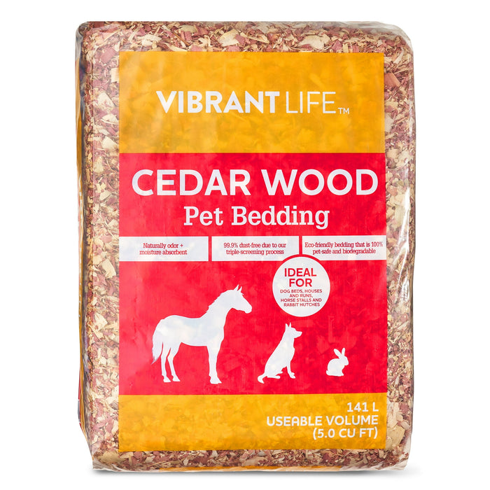 Vibrant Life Cedar Wood Pet Bedding, 141 L Bag - new