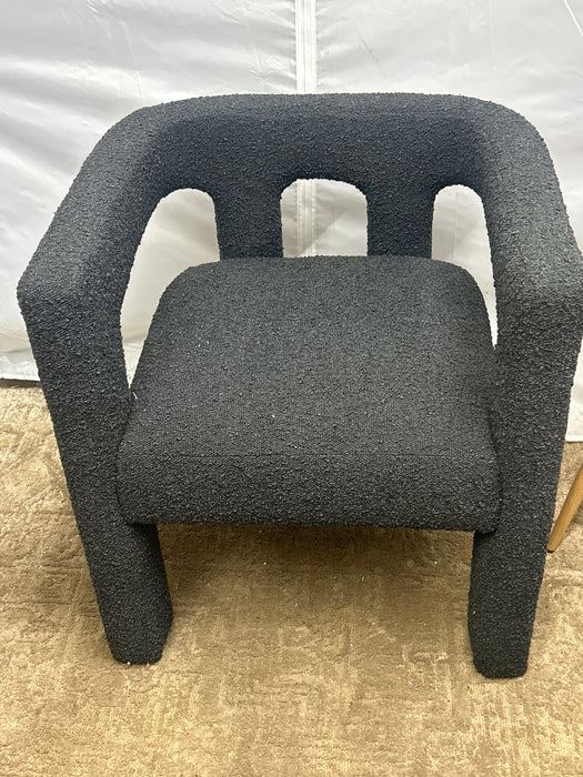 Maklaine Contemporary Fabric Accent Chair in Black - new
