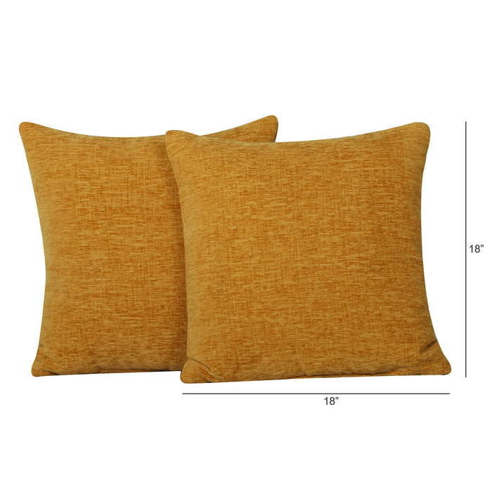 Square Throw Pillow Yellow 24x24 Oversized Chenille - new