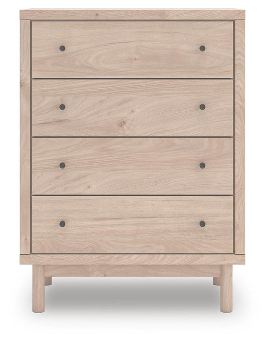 Shapella Tan Four Drawer Chest