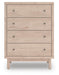 Shapella Tan Four Drawer Chest