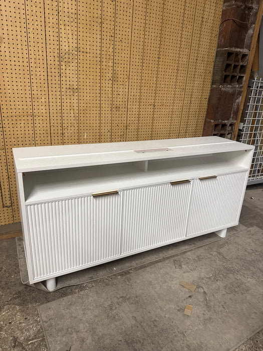 Better Homes & Gardens Lillian Fluted TV Stand for TVs up to 70", White Finish - new