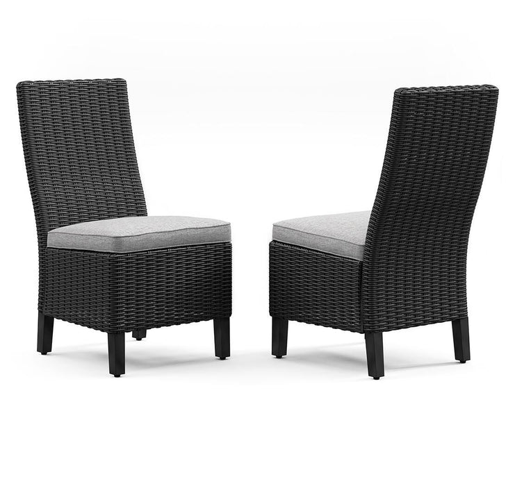 Beachcroft Black/Light Gray Side Chair with Cushion (Priced Per Item, Must Order 2, 4, 6, or 8)