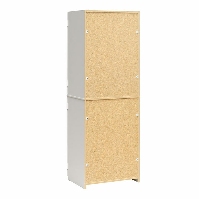 Mainstays 72" 4-Door Cabinet, White - new