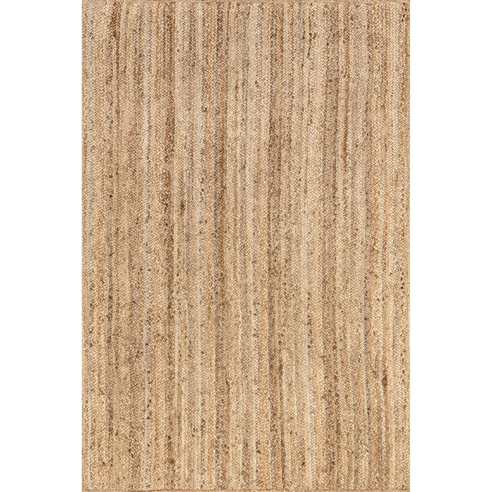 nuLOOM 5x8 Rigo Jute Hand Woven Area Rug, Natural, Solid Farmhouse Design, Natural Fiber, For Bedroom, Living Room, Dining Room, Hallway, Office, Kitchen, Entryway - new