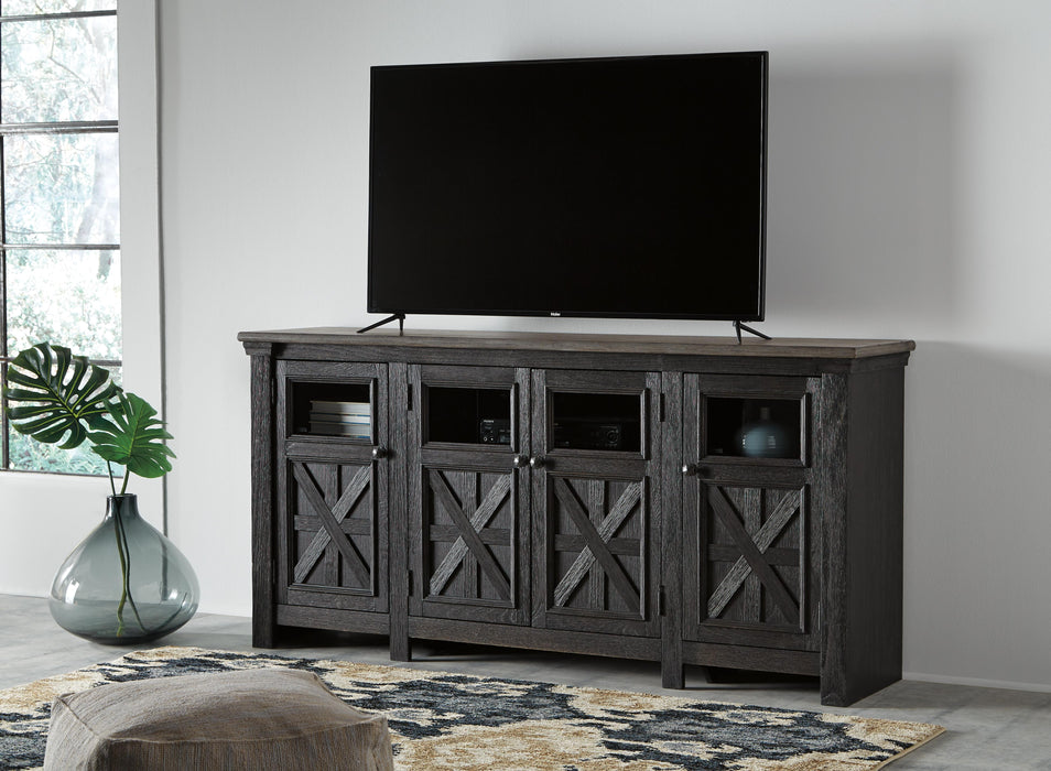 Tyler Creek Black/Gray Extra Large TV Stand