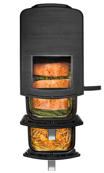 Gourmia 11-QT. Dual Basket Air Fryer with Smart Finish & 4-Layer Cooking - open_box