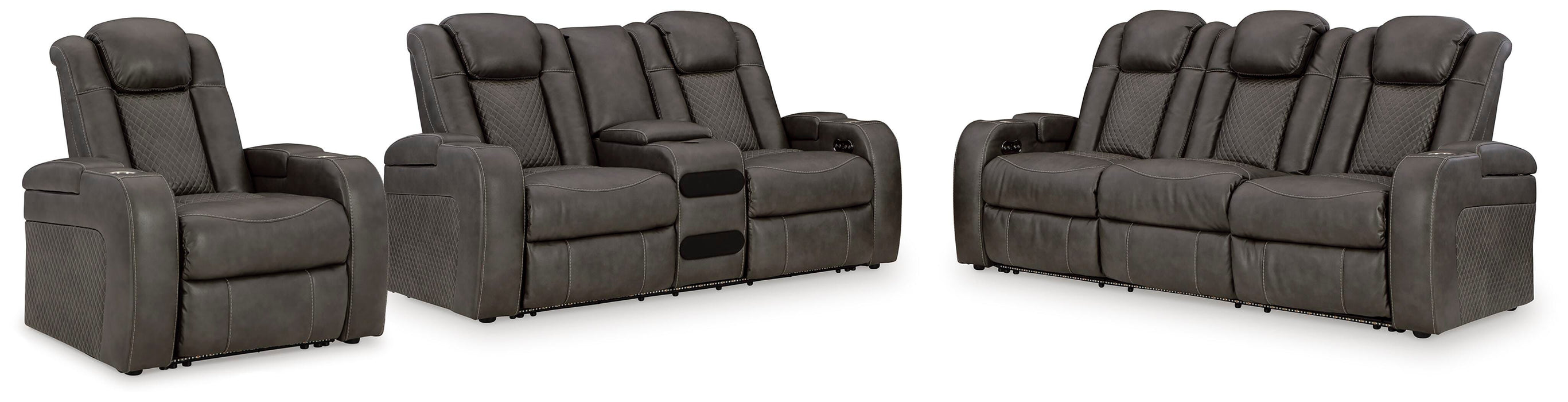 Fyne-Dyme Shadow Fyne-Dyme Sofa, Loveseat and Recliner