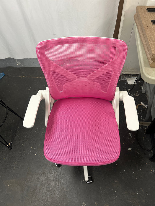 COOLHUT Office Chair, Ergonomic Desk Chair with Adjustable Lumbar Support, High Back Mesh Computer Chair with Flip-up Armrests-BIFMA Passed Task Chairs, Executive Chair for Home Office，Pink - new
