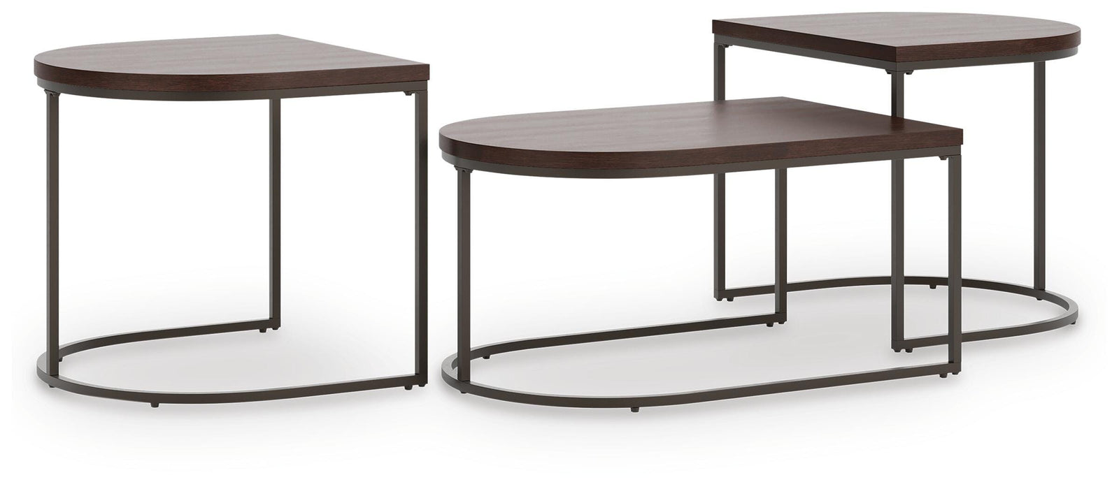 Vanmore Dark Brown Occasional Table Set (3/CN)