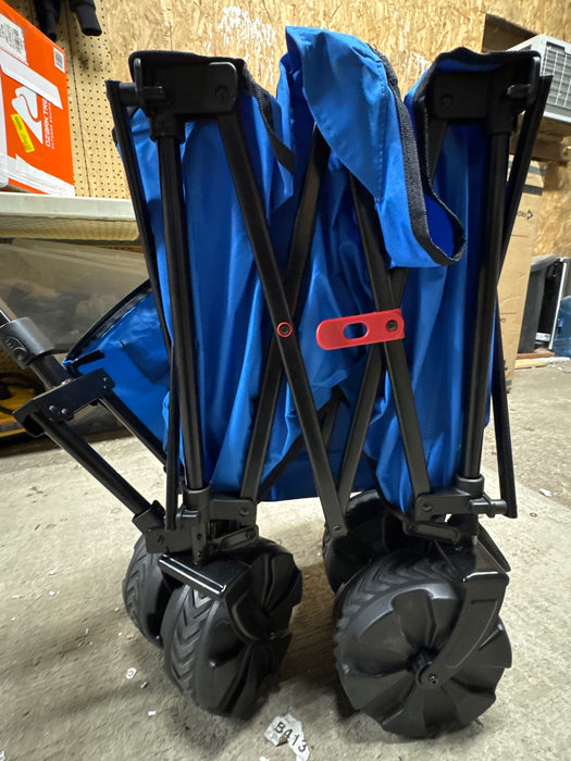 Ozark Trail All-Terrain Big Bucket Cart Wagon, Height 27, Blue - open_box