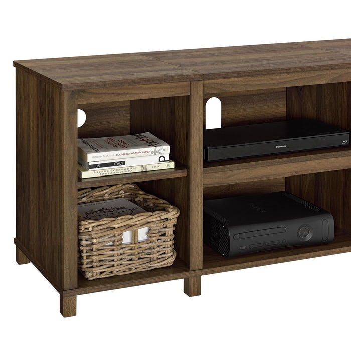Mainstays Parsons TV Stand for TVs up to 50", Canyon Walnut - new