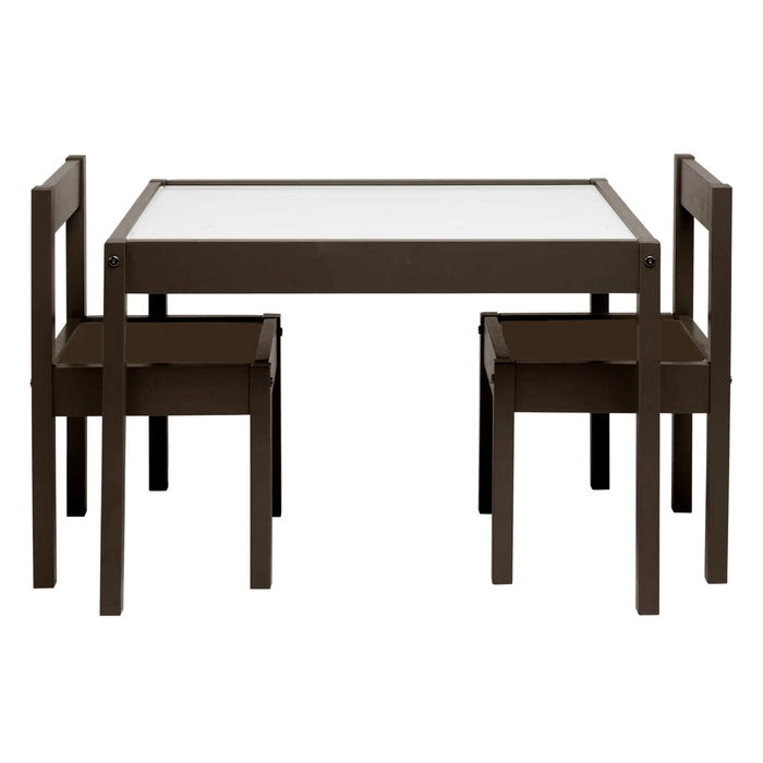 Your Zone Child 3-Piece Table and Chairs Set, in Espresso Age Group 1 to 5 Years Old. - new