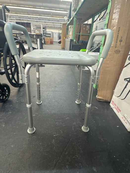 Medline Shower Chair Seat with Padded Armrests and Back Heavy Colors Vary White or gray - new