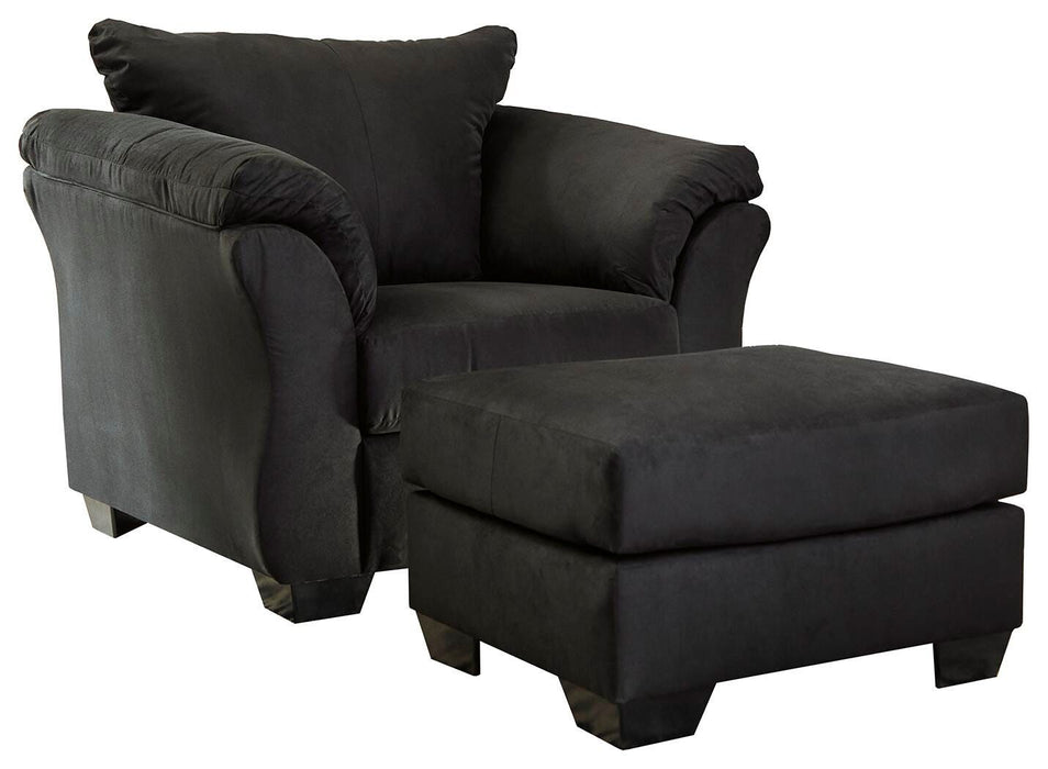 Darcy Black Darcy Chair and Ottoman
