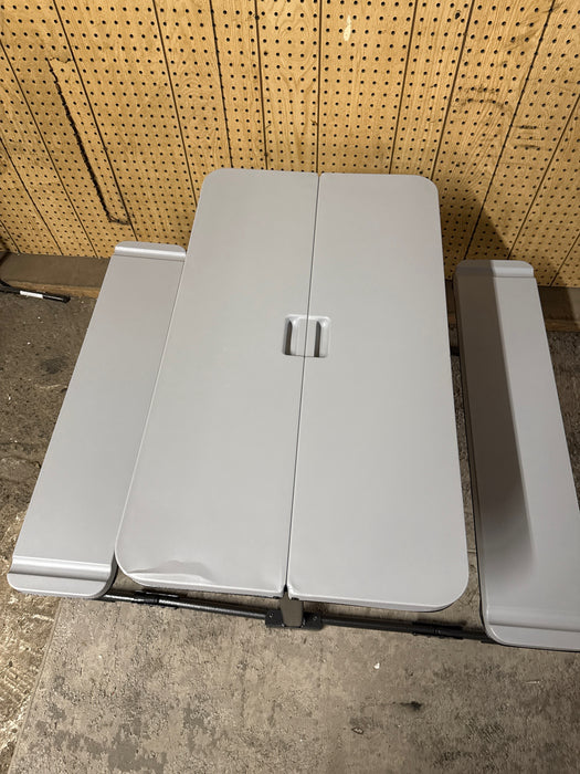 Your Zone Folding Kid's Picnic Activity Table for Ages 3-8, White - new