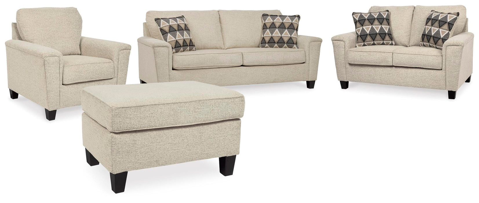 Abinger Natural Abinger Sofa, Loveseat, Chair and Ottoman