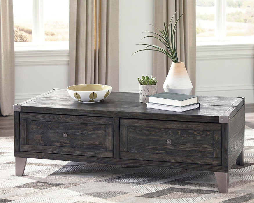 Todoe Dark Gray Lift Top Cocktail Table