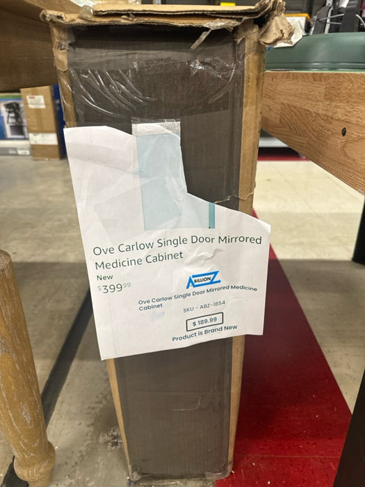 Ove Carlow Single Door Mirrored Medicine Cabinet - new