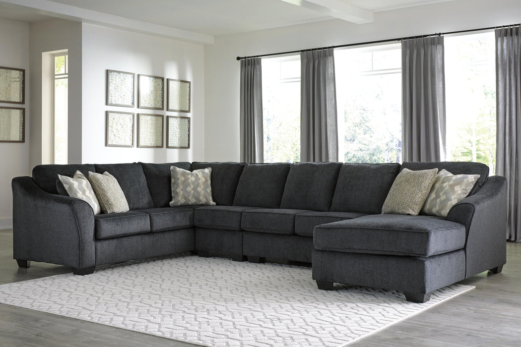 Eltmann Slate Eltmann 4-Piece Sectional with Chaise