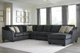 Eltmann Slate Eltmann 4-Piece Sectional with Chaise
