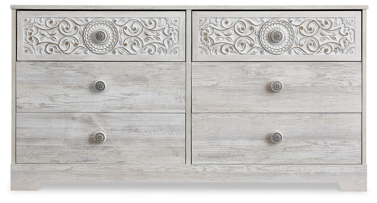 Paxberry Whitewash Six Drawer Dresser