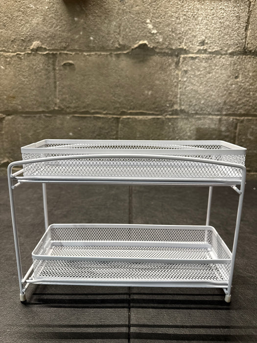 Mainstays 2-Tier Pull-Out Spice Organizer, White, 4.5" x 11" - new
