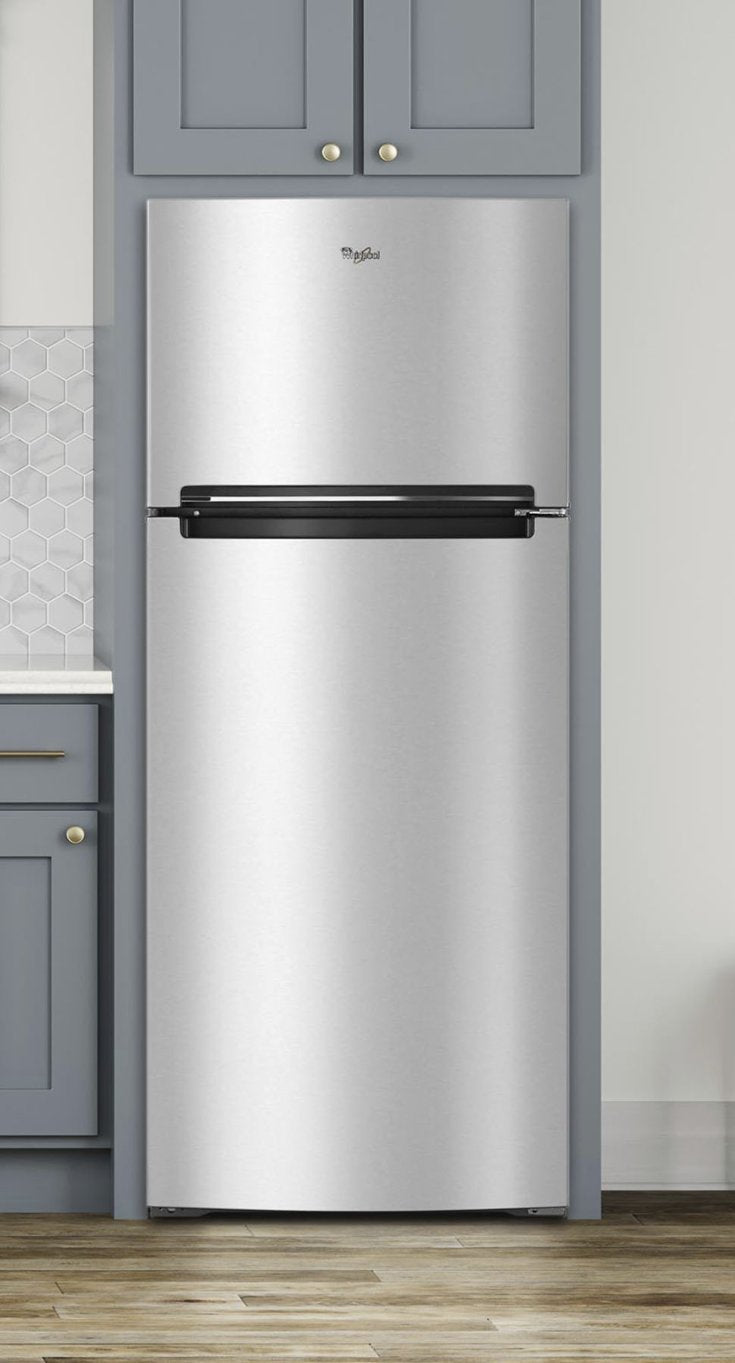 Whirlpool - 17.7 Cu. Ft. Top-Freezer Refrigerator - Monochromatic Stainless Steel - display_model