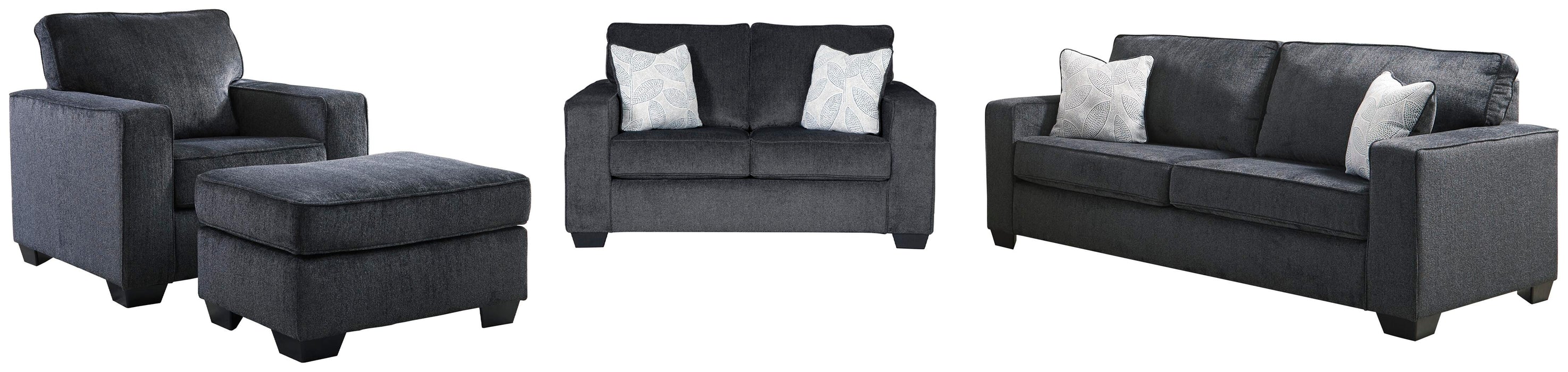 Altari Slate Altari Sofa, Loveseat, Chair and Ottoman