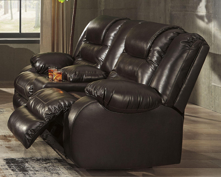 Vacherie Chocolate DBL Rec Loveseat w/Console