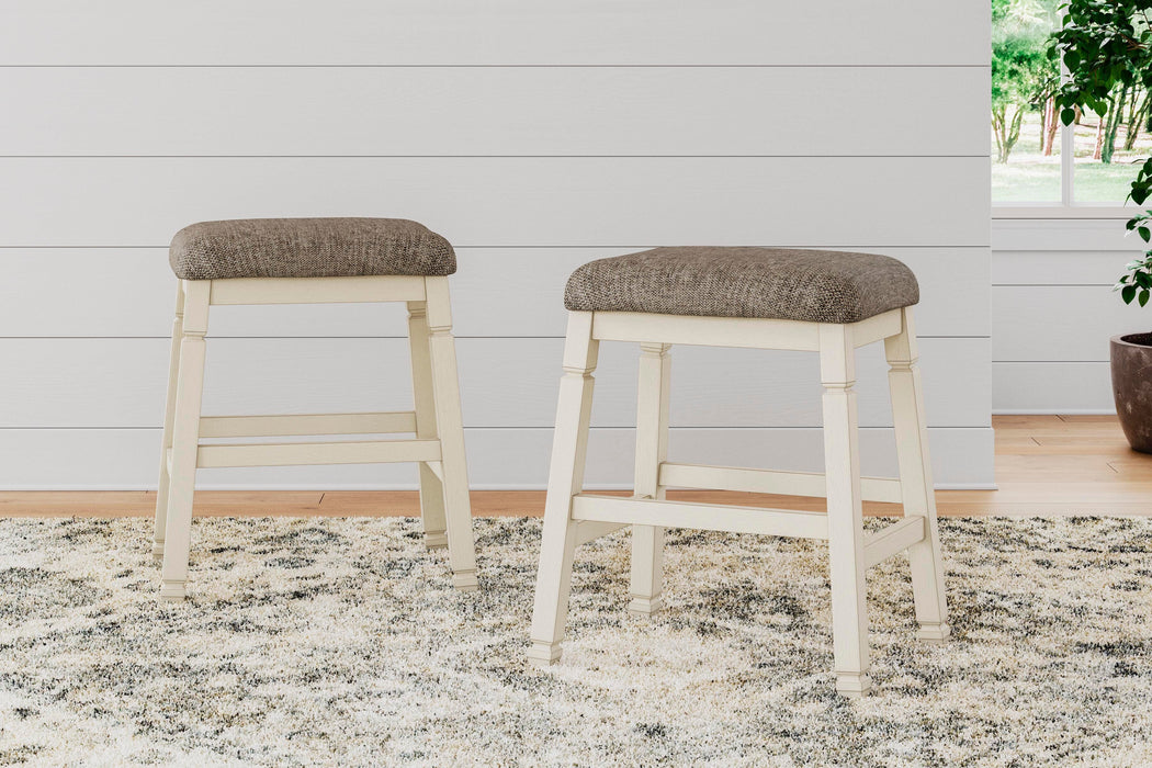 Bolanburg Two-tone Upholstered Stool (Priced Per Item, Must Order 2, 4, 6, or 8)