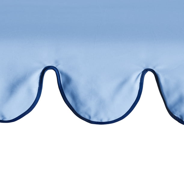 Better Homes & Gardens 9' Blue Scallop Patio Umbrella, Crank Lift and 3 Position Tilt - new