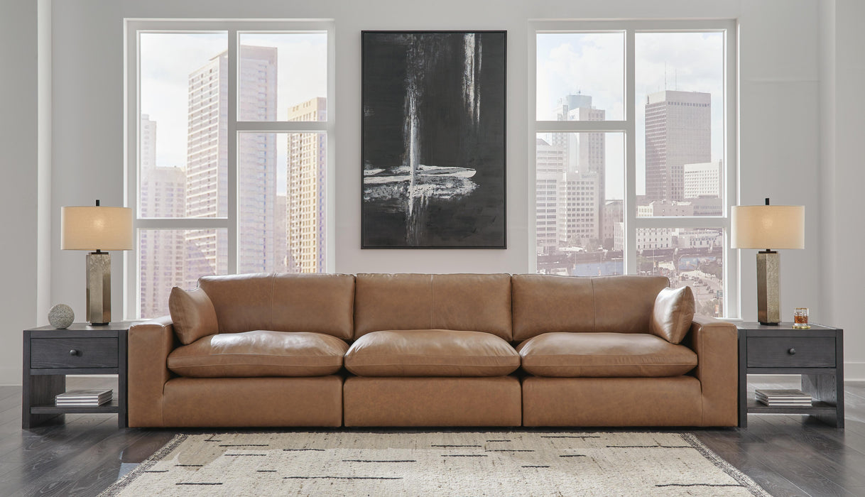 Emilia Caramel Emilia 3-Piece Sectional Sofa