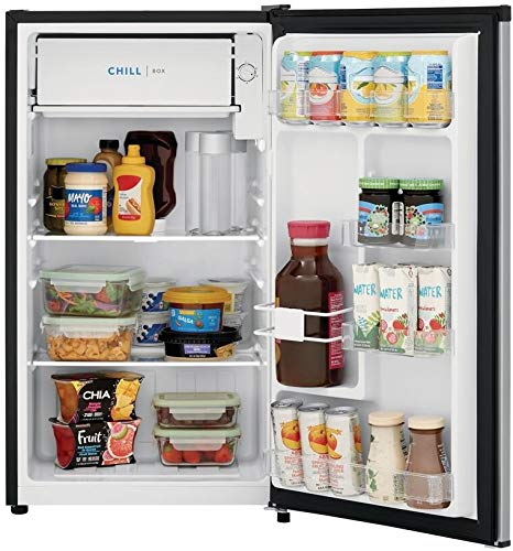 FFPE3322UM 19" Compact Refrigerator with 3.3 cu. ft. Total Capacity Adjustable Glass Shelves Reversible Door and Chill Zone in Silver Mist - display_model