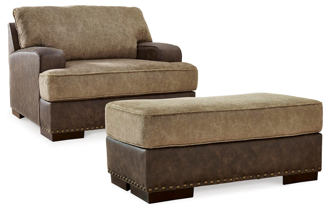 Alesbury Chocolate Alesbury Chair and Ottoman