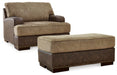Alesbury Chocolate Alesbury Chair and Ottoman