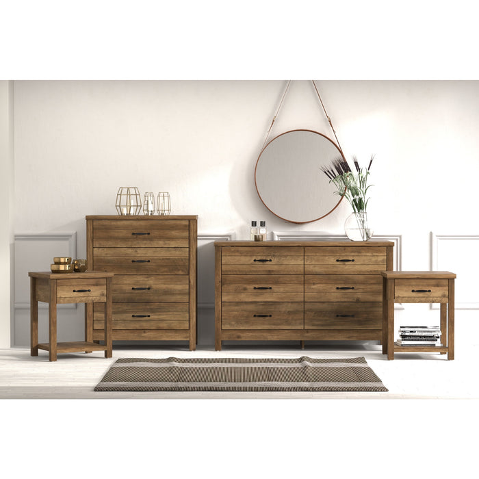 Lancaster Wood 6 Drawer Dresser, Knotty Oak, by Hillsdale Living Essentials - new