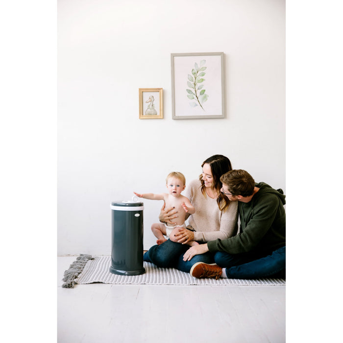 Ubbi Stainless Steel Diaper Pail, Odor Locking, No Special Bag Required, Award-Winning, Registry Must-Have, Slate - new