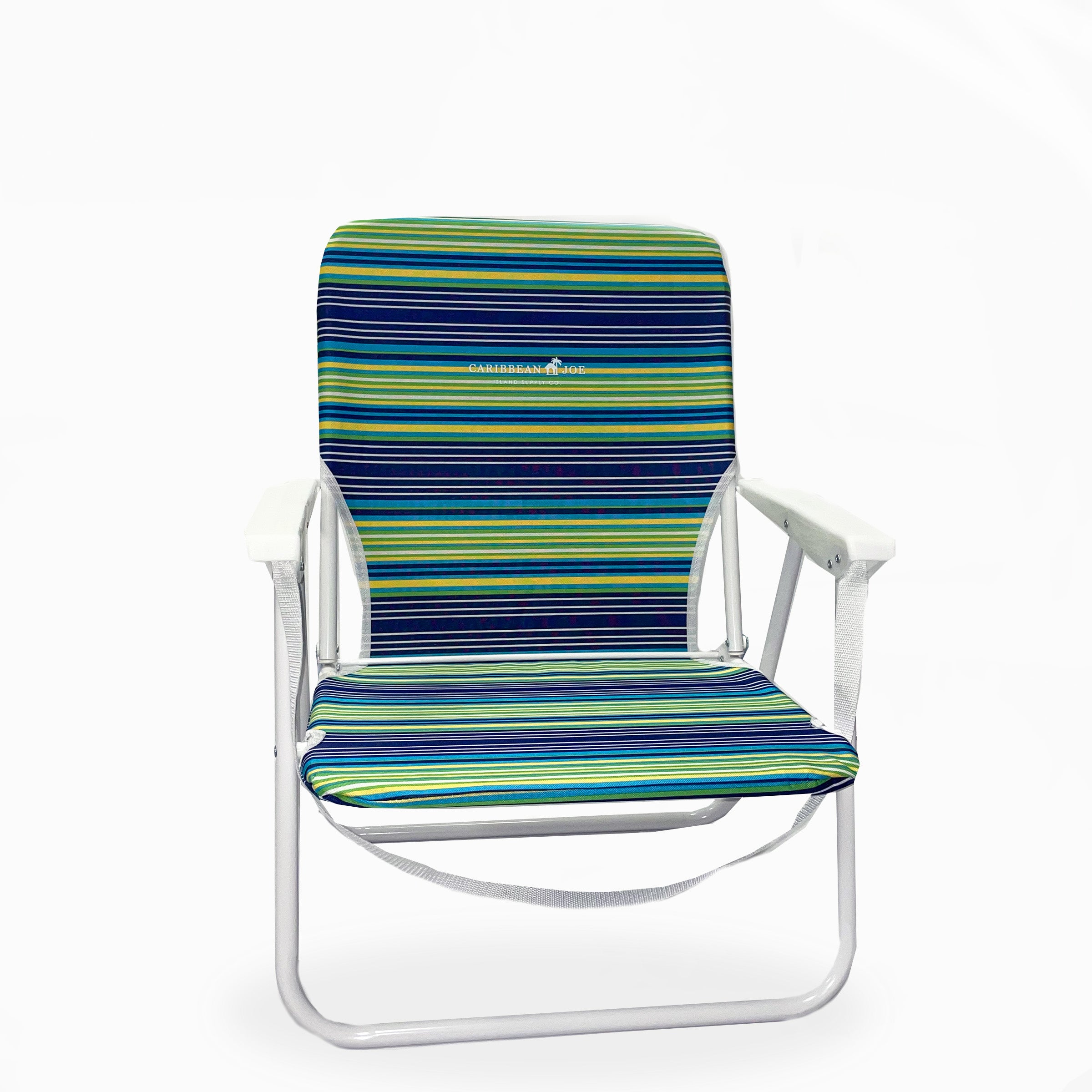 Caribbean Joe Folding Beach Chair, One Position with Armrests - open_box